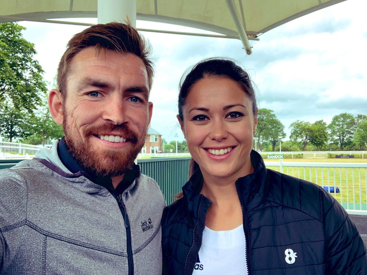 Sam Quek and Andy Grant who were guest speakers at the Challenge Merseyside event hosted at Aintree Racecourse
